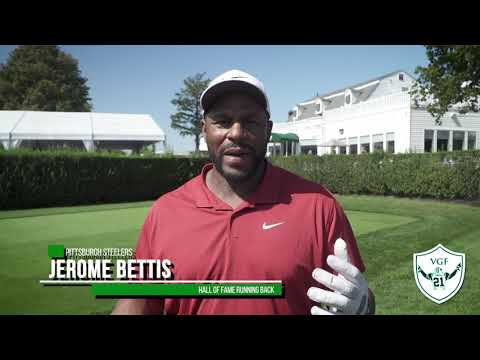 Video thumbnail for Jerome Bettis at Victor Green Foundation Celebrity Golf 2021
