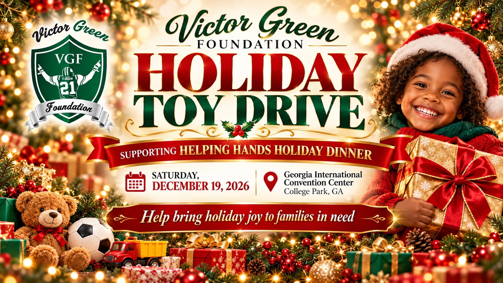 Victor Green Foundation holiday toy drive